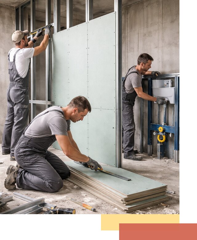 Монтаж и ремонт сантехнических перегородок в Бугуруслане