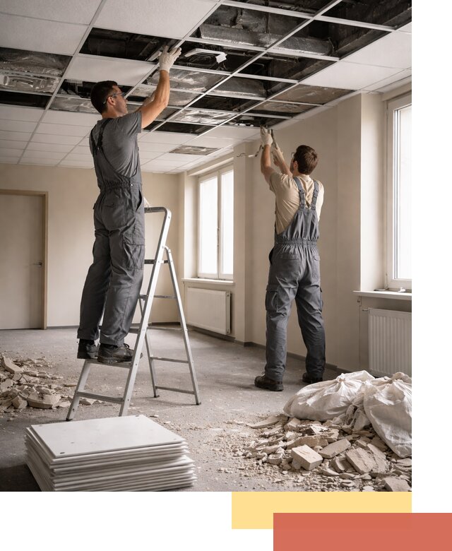 Демонтаж потолков Армстронг профессионально в Бугуруслане