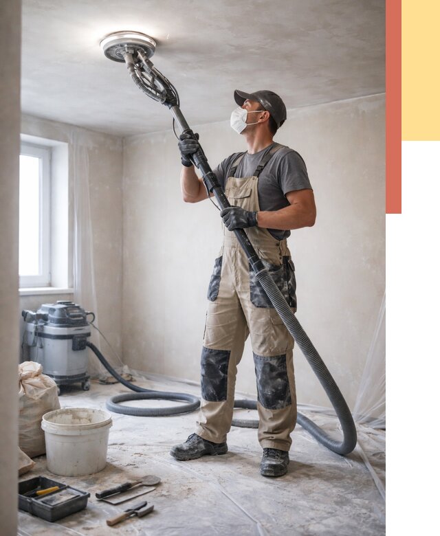 Шлифовка потолка в Бугуруслане от 3567 руб. — услуги шлифования потолка | ОТДЕЛОЧНИК-Бгр