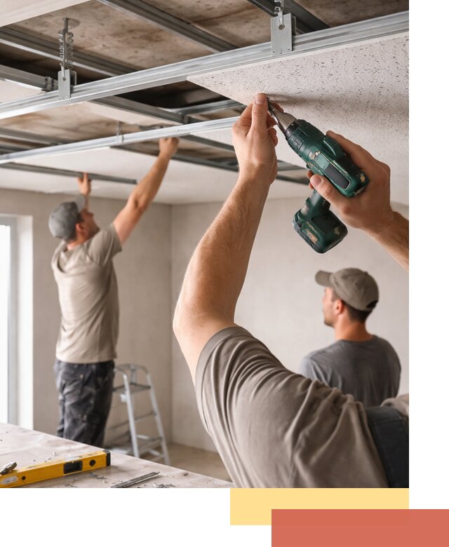 Монтаж акустического потолка в Бугуруслане под ключ