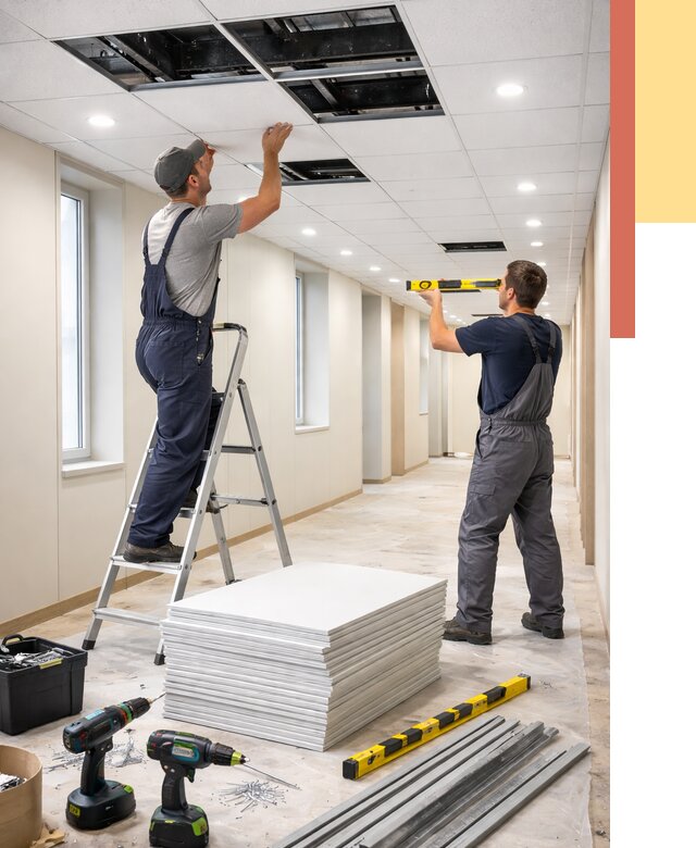 Ремонт потолка Армстронг в Бугуруслане от 4586 руб. — быстро и недорого | ОТДЕЛОЧНИК-Бгр