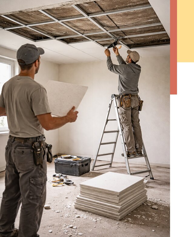 Замена плит подвесного потолка в Бугуруслане от 1783 руб. быстро и недорого | ОТДЕЛОЧНИК-Бгр
