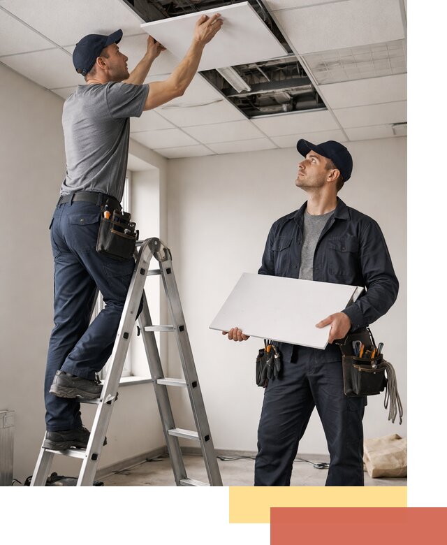 Обслуживание подвесного потолка в Бугуруслане — ремонт и чистка