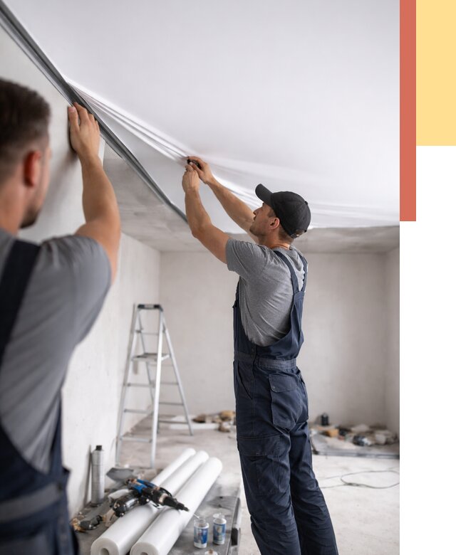 Монтаж матового натяжного потолка в Бугуруслане от 4586 руб./м² — быстро и недорого | ОТДЕЛОЧНИК-Бгр