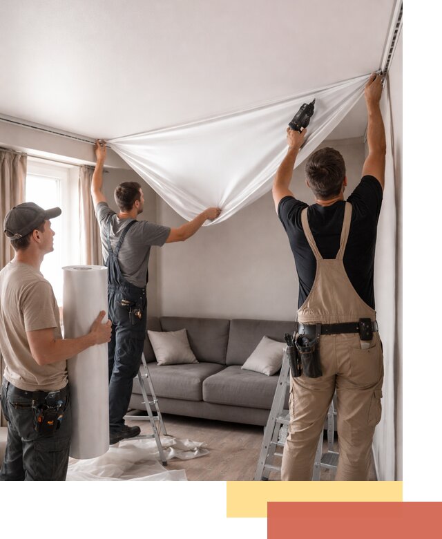 Монтаж сатинового натяжного потолка в Бугуруслане качественно и быстро