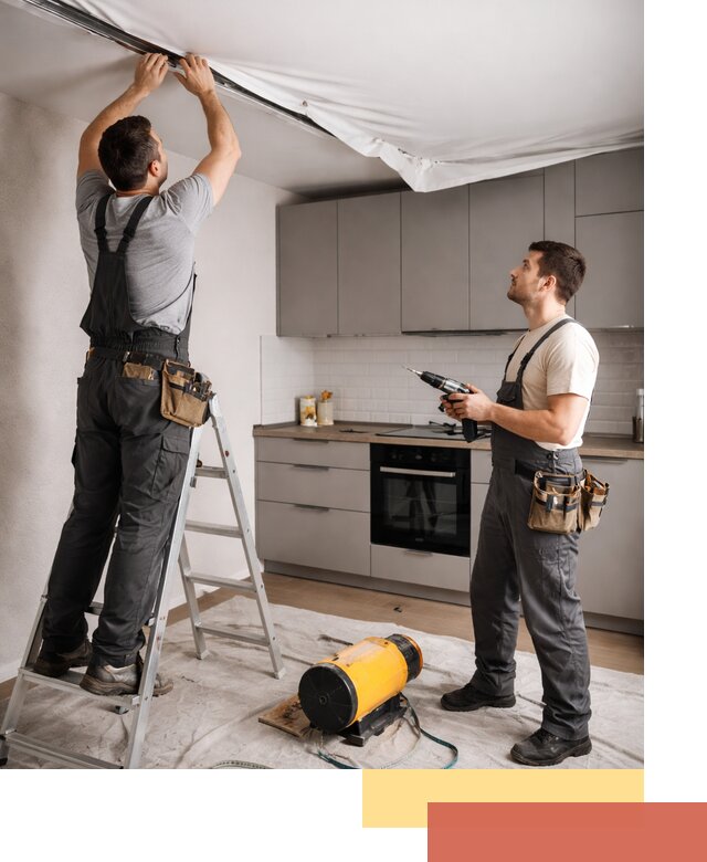 Монтаж натяжного потолка на кухне в Бугуруслане