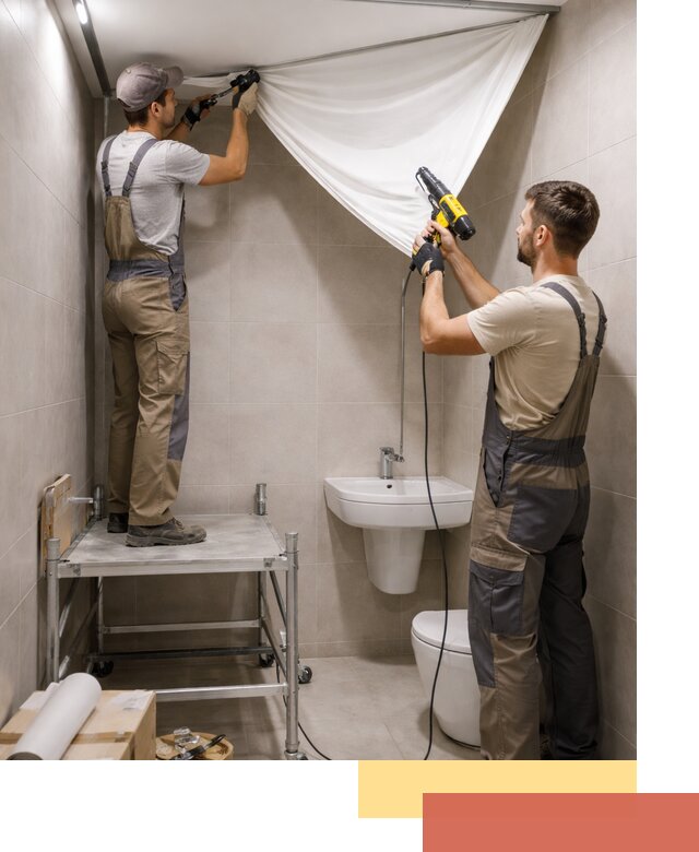 Монтаж натяжного потолка в санузле в Бугуруслане