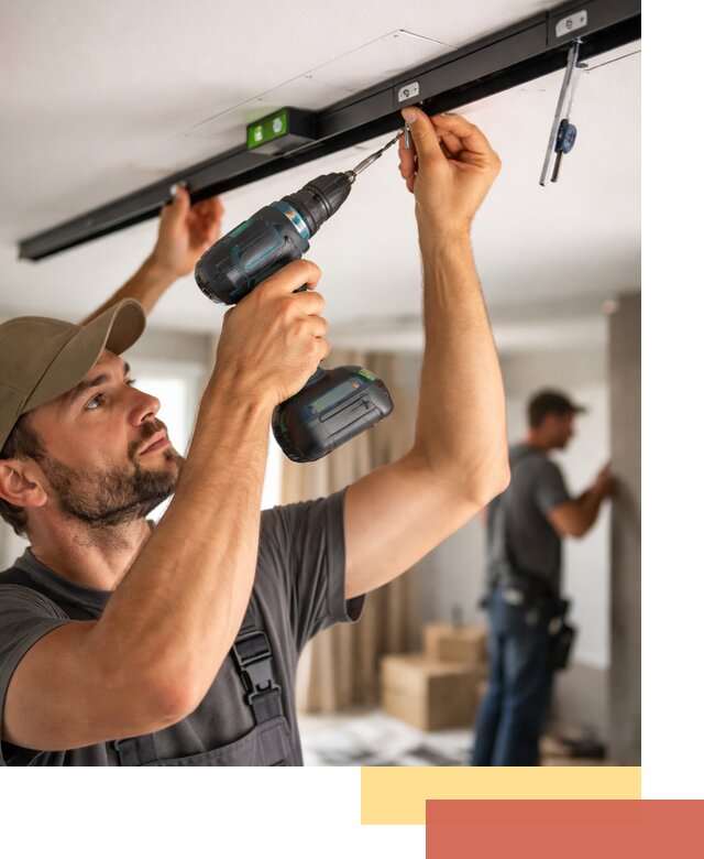 Установка трековых светильников в натяжной потолок в Бугуруслане