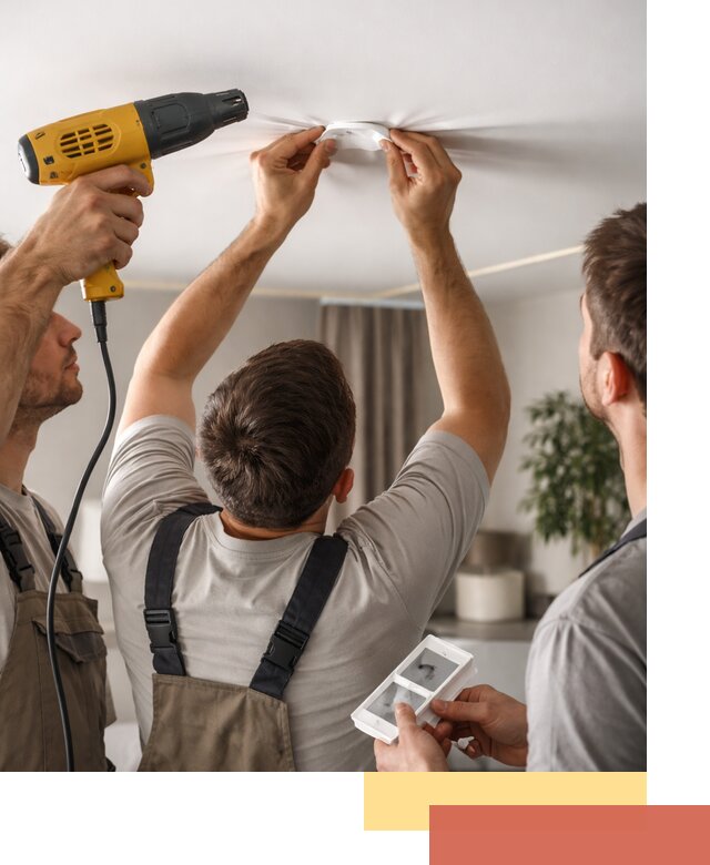 Ремонт прокола полотна натяжного потолка в Бугуруслане