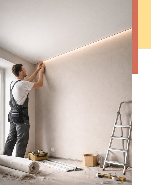 Теневые натяжные потолки в Бугуруслане от 8356 руб. под ключ | ОТДЕЛОЧНИК-Бгр