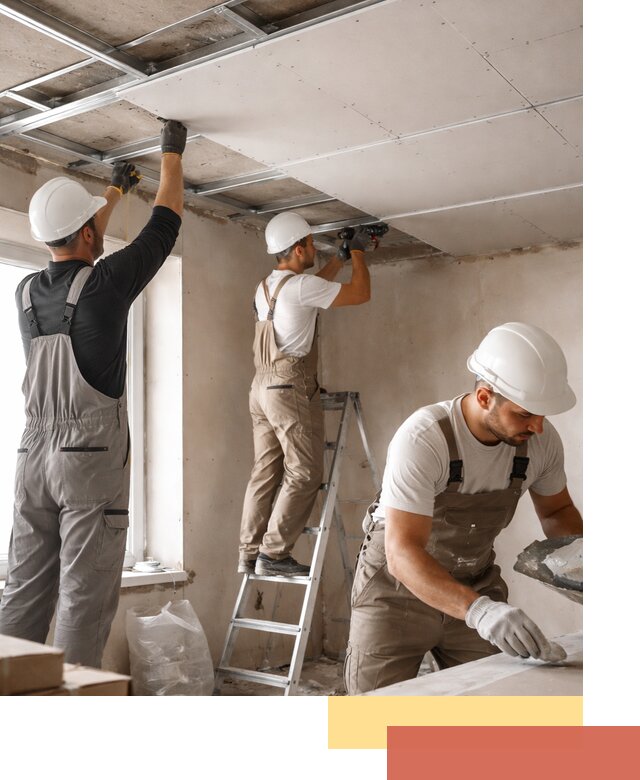 Одноуровневый потолок из гипсокартона в Бугуруслане — монтаж и отделка