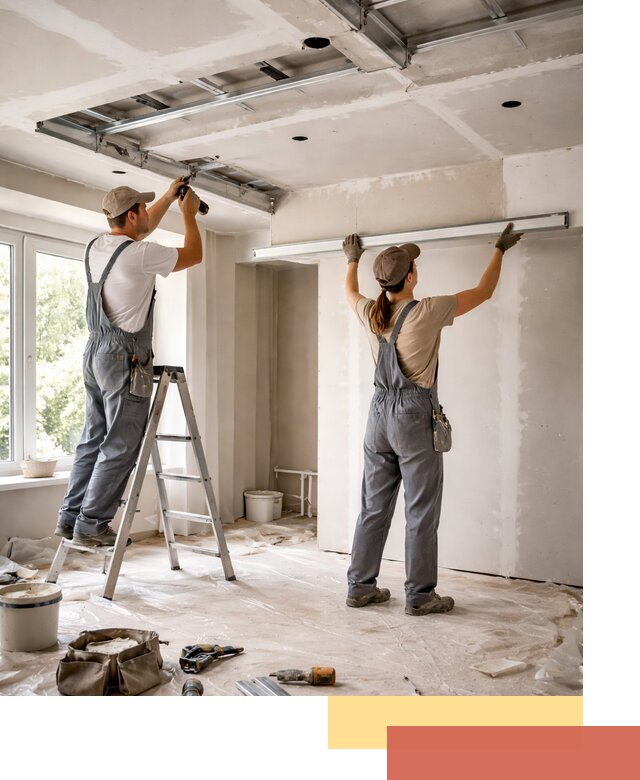 Монтаж многоуровневого потолка из гипсокартона в Бугуруслане