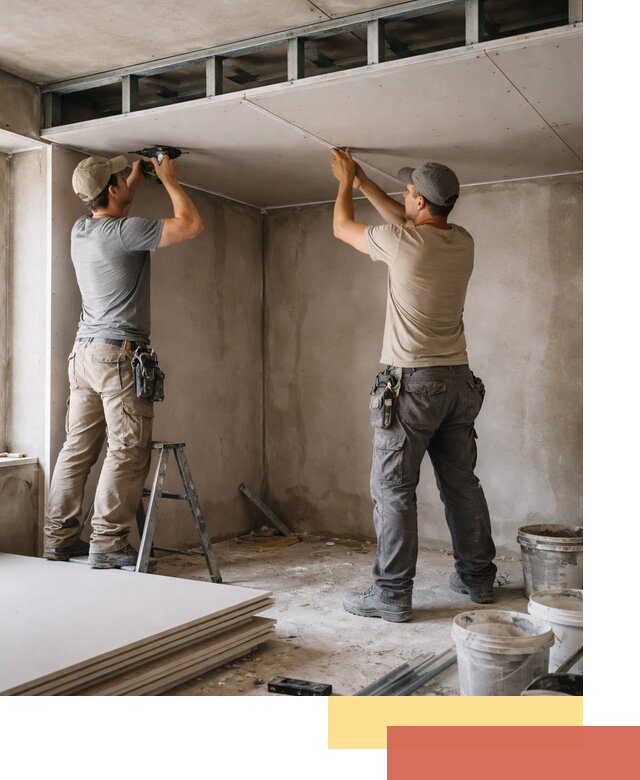 Короб из гипсокартона на потолке под ключ в Бугуруслане