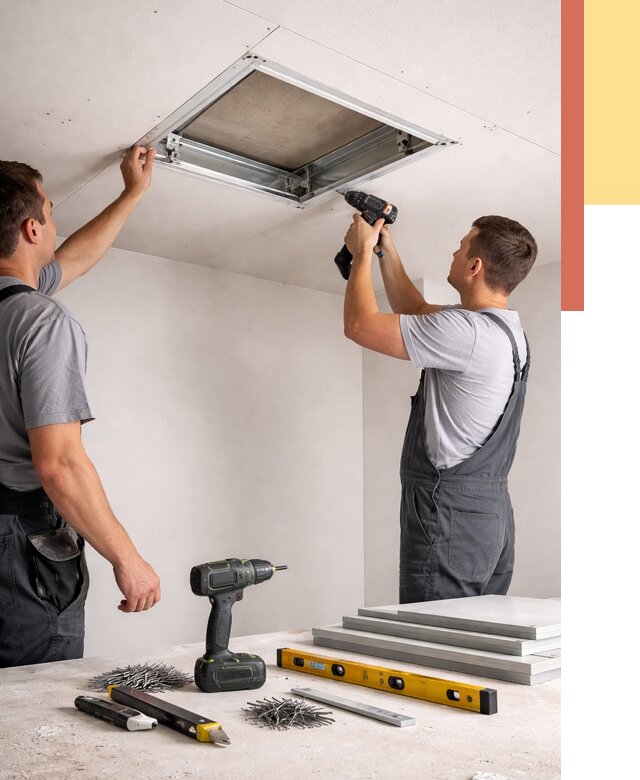 Установка люка в потолок ГКЛ в Бугуруслане от 2548 руб. под ключ | ОТДЕЛОЧНИК-Бгр