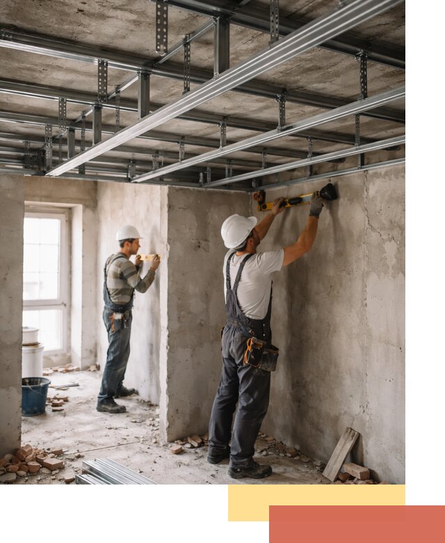 Монтаж каркаса потолка из профильного профиля в Бугуруслане