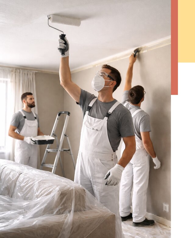 Покраска потолка водоэмельсионной краской в Бугуруслане от 2242 руб/м² — услуги под ключ | ОТДЕЛОЧНИК-Бгр