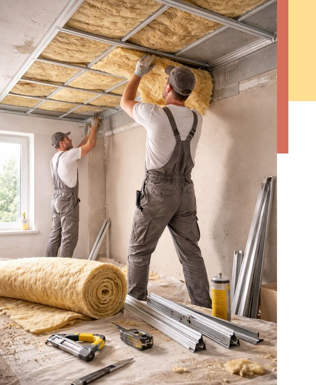 Утепление потолка в Бугуруслане от 7337 руб/м2 — недорого, быстро, под ключ | ОТДЕЛОЧНИК-Бгр