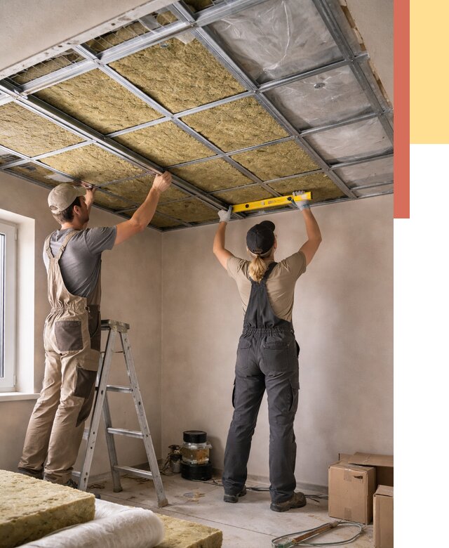 Шумоизоляция потолка в Бугуруслане от 1274 руб. под ключ — услуги ОТДЕЛОЧНИК-Бгр